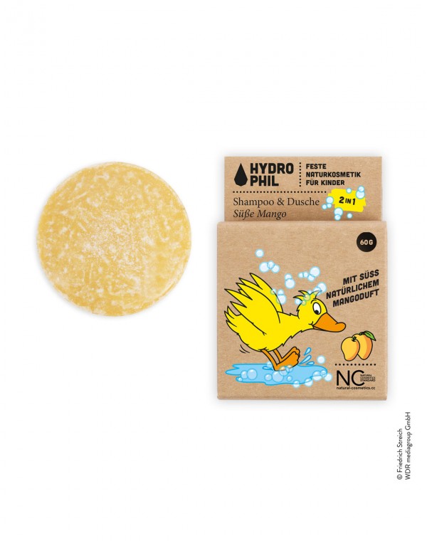 Festes Shampoo & Dusche für Kids mit der Ente - süße Mango